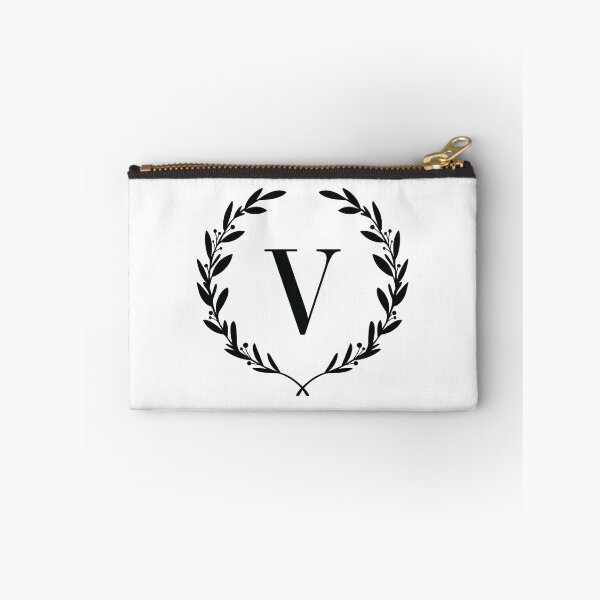 Item preview, Letter V, Laurel wreath monogram V, Initial V, Laurel frame with letter V designed and sold by KateBilous.