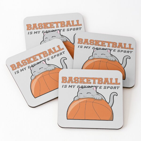 Item preview, Basketball Is My Favorite Sport - Gray Cat Themed designed and sold by kittengallery.