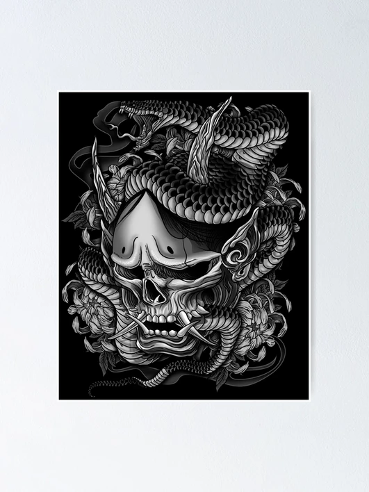 額縁 tatoo studio yamada IRON SKULL POSTER 額縁 tatoo studio