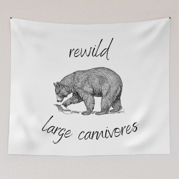 Item preview, Rewild Large Carnivores Rewilding Conservation (Black Text) designed and sold by chloeinca.