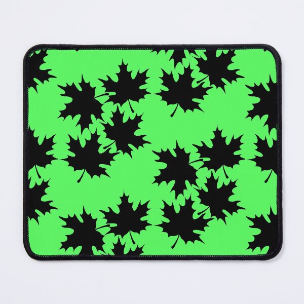 Item preview, Autumn leaves print in electric green designed and sold by DemonicGloom.