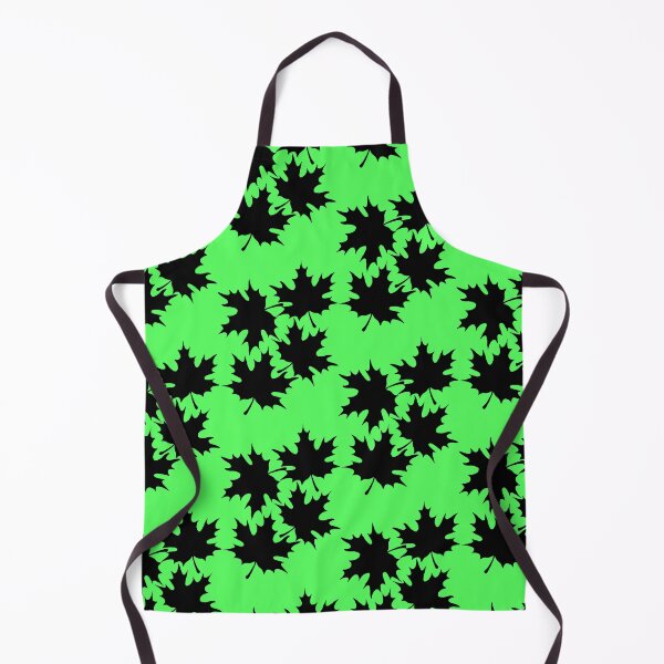 Item preview, Autumn leaves print in electric green designed and sold by DemonicGloom.