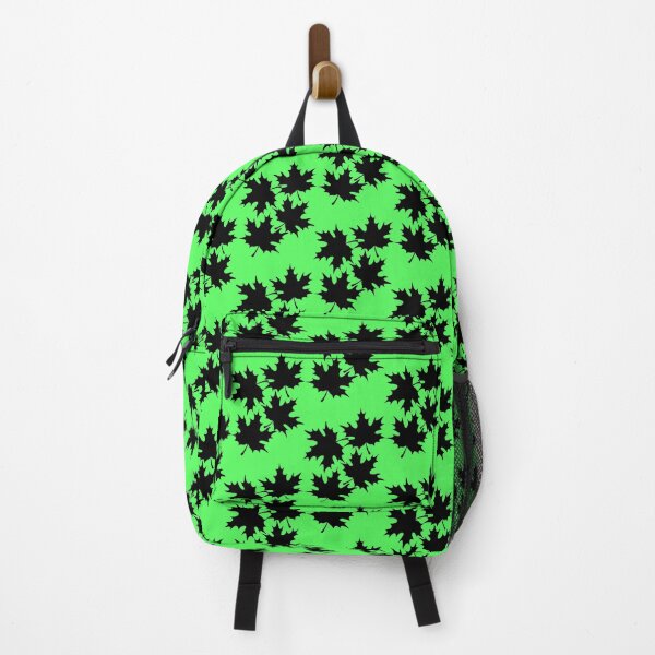 Item preview, Autumn leaves print in electric green designed and sold by DemonicGloom.