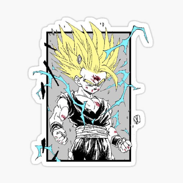 "Gohan Colored Manga Panel" Sticker for Sale by TheBorisJohnson | Redbubble