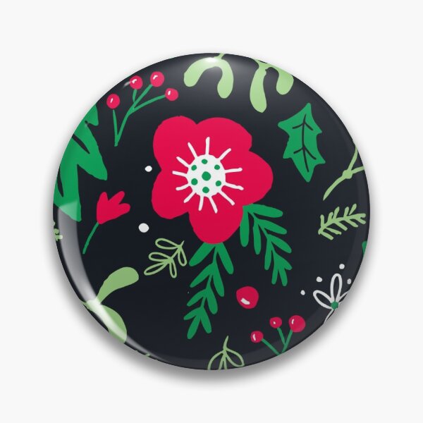 Item preview, Cheery Winter Floral, Dark designed and sold by Jacqueline Hurd.