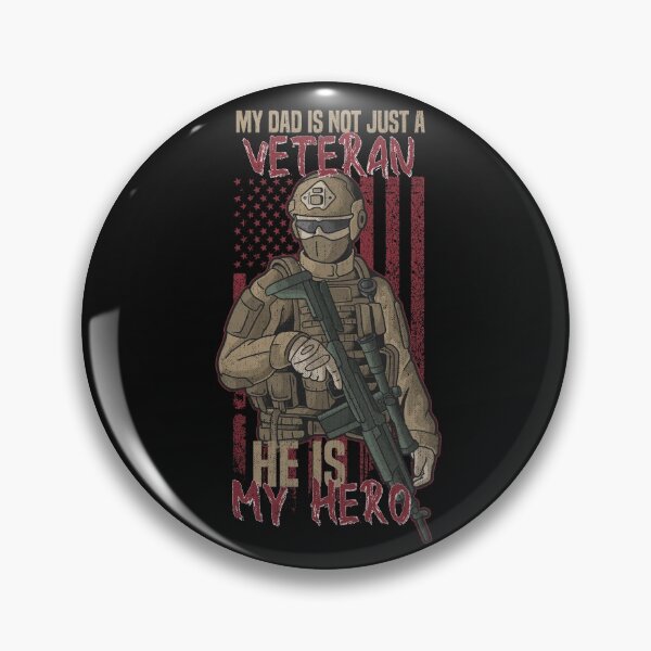 Item preview, my dad is not just a veteran he is my hero,Funny Women and men Vintage designed and sold by Hero Prod.