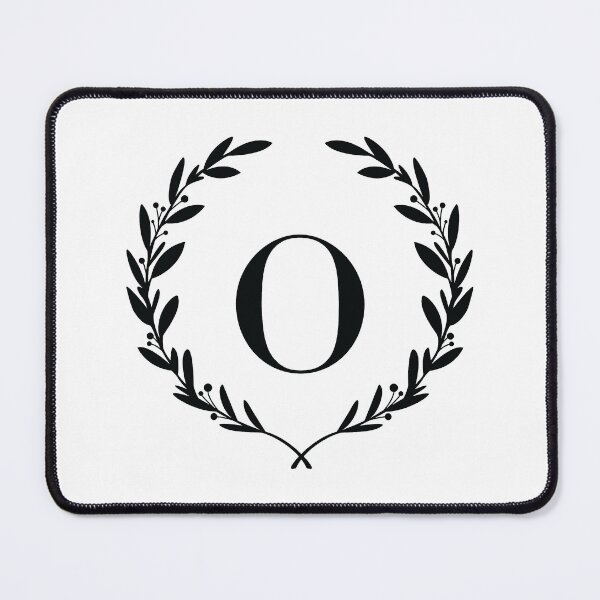 Item preview, Letter O, Laurel wreath monogram O, Initial O, Laurel frame with letter O designed and sold by KateBilous.