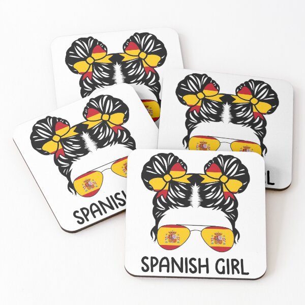 Item preview, Spanish Girl Messy Hair Sunglasses Spain Pride designed and sold by TheWildStyle.