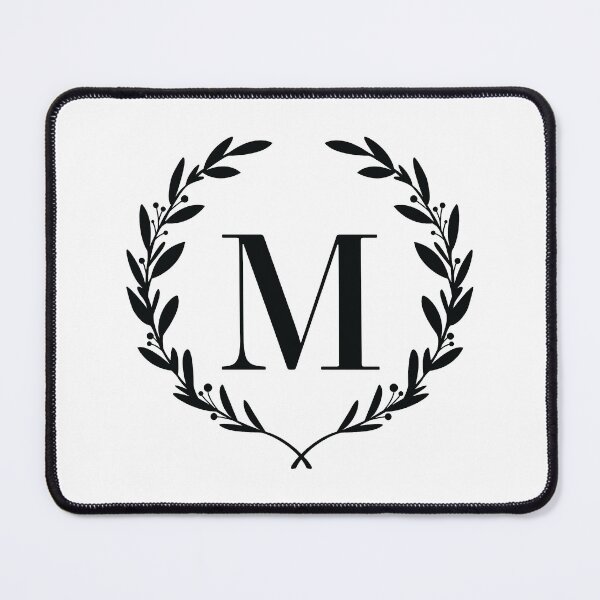 Item preview, Letter M, Laurel wreath monogram M, Initial M, Laurel frame with letter M designed and sold by KateBilous.