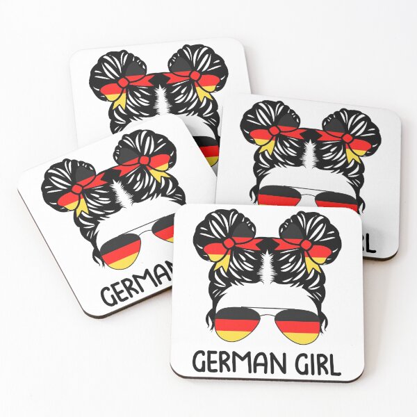 Item preview, German Girl Messy Hair Sunglasses Germany Pride designed and sold by TheWildStyle.