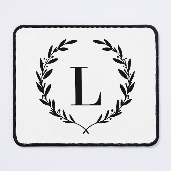 Item preview, Letter L, Laurel wreath monogram L, Initial L, Laurel frame with letter L designed and sold by KateBilous.