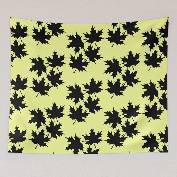 Item preview, Autumn leaves print in pastel Yellow designed and sold by DemonicGloom.