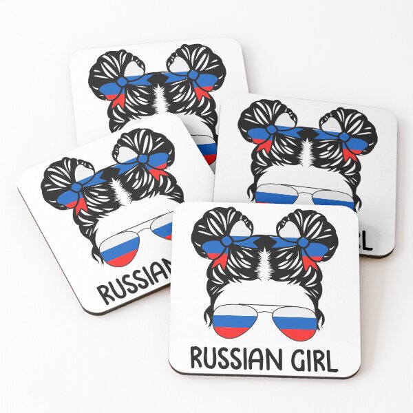 Item preview, Russian Girl Messy Hair Sunglasses Russia Pride designed and sold by TheWildStyle.