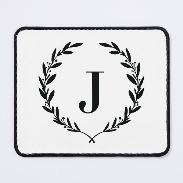 Item preview, Letter J, Laurel wreath monogram J, Initial J, Laurel frame with letter J designed and sold by KateBilous.