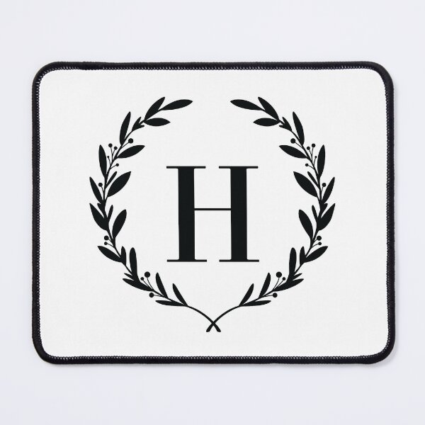 Item preview, Letter H, Laurel wreath monogram H, Initial H, Laurel frame with letter H designed and sold by KateBilous.