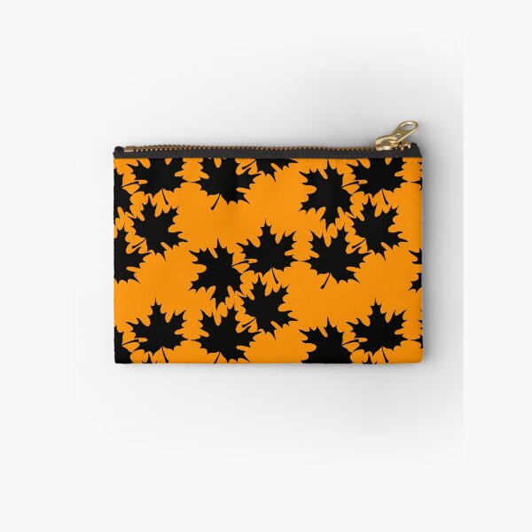 Item preview, Autumn leaves print in Halloween Orange  designed and sold by DemonicGloom.