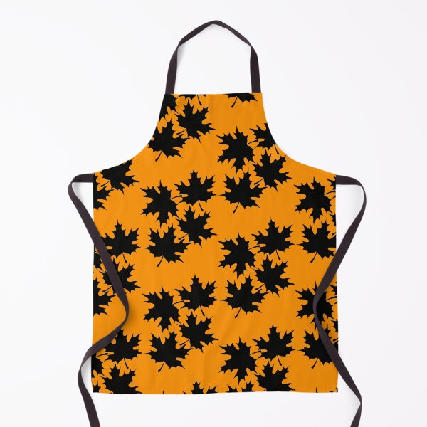 Item preview, Autumn leaves print in Halloween Orange  designed and sold by DemonicGloom.