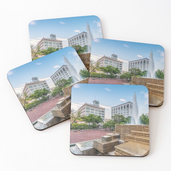 Item preview, Evening At The Springfield Square Fountain designed and sold by mljdwhite.