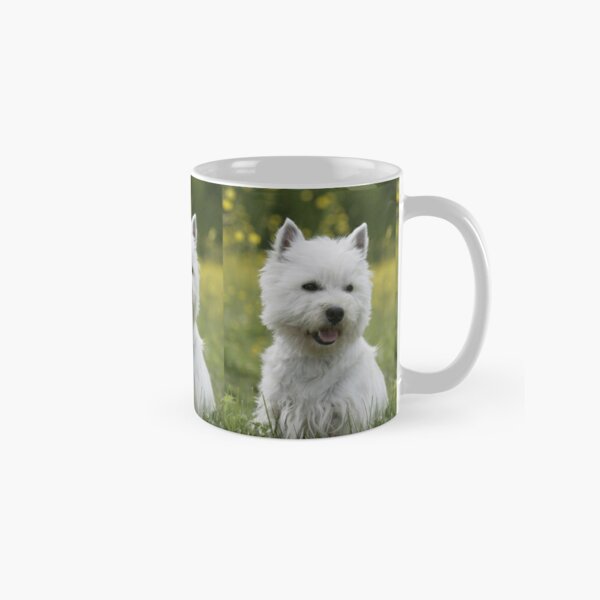 West Highland White Terrier on a Scotch Plaid Coffee Mug Mixer Mug