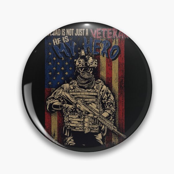 Item preview, my dad is not just a veteran he is my hero,Funny veteran's dad Vintage designed and sold by Hero Prod.