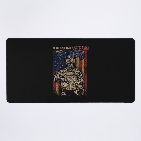 Item preview, my dad is not just a veteran he is my hero,Funny veteran's dad Vintage designed and sold by Hero Prod.
