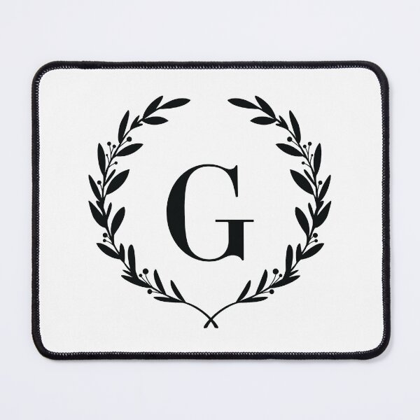 Item preview, Letter G, Laurel wreath monogram G, Initial G, Laurel frame with letter G designed and sold by KateBilous.