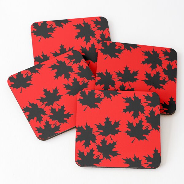 Item preview, Autumn leaves print in bright red designed and sold by DemonicGloom.