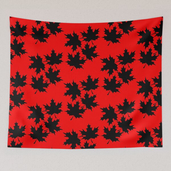 Item preview, Autumn leaves print in bright red designed and sold by DemonicGloom.