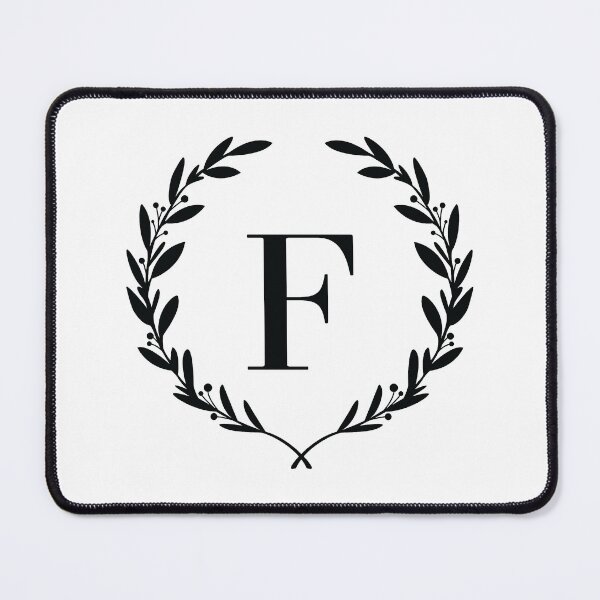 Item preview, Letter F, Laurel wreath monogram F, Initial F, Laurel frame with letter F designed and sold by KateBilous.