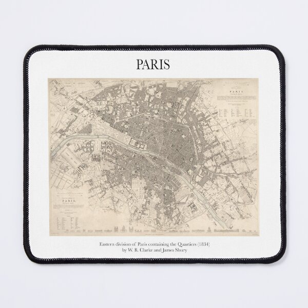 Item preview, Vintage Antique Map Eastern Division of Paris designed and sold by FrostMintStudio.