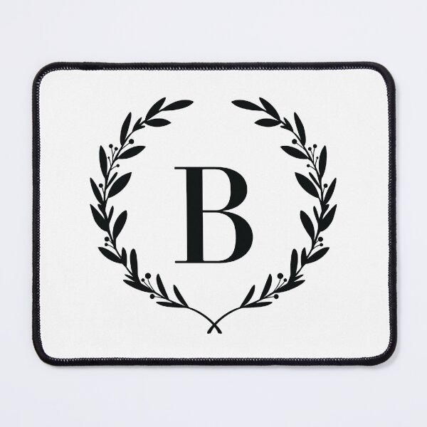 Item preview, Letter B, Laurel wreath monogram B, Initial B, Laurel frame with letter B designed and sold by KateBilous.