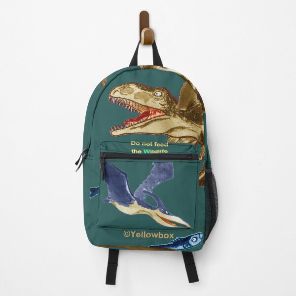 Item preview, Two prehistoric pterosaurs competing for salmon - Yellowbox ink painting designed and sold by twyellowbox.