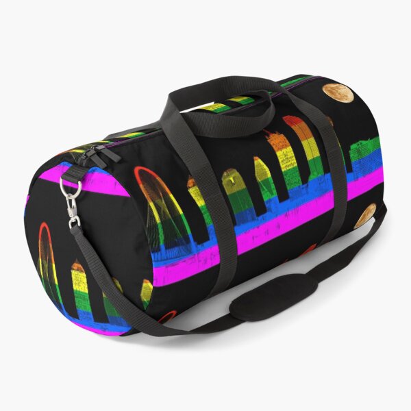 Item preview, Dallas Skyline Rainbow Pride Flag - LGBTQ PRIDE designed and sold by Warren Paul Harris.