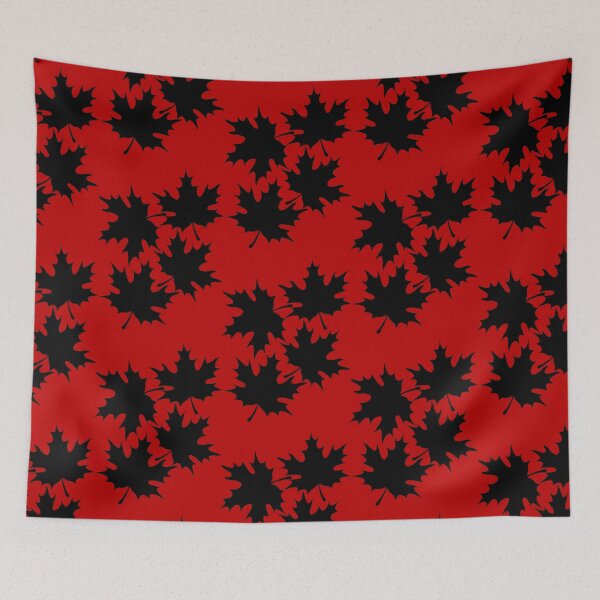 Item preview, Autumn leaves print in blood red designed and sold by DemonicGloom.