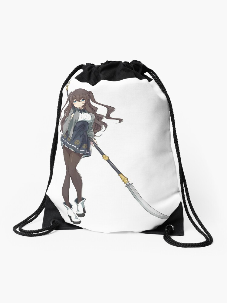 pretty anime spear warrior  drawstring bag