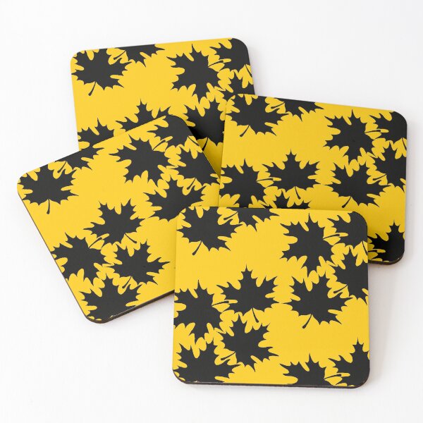 Item preview, Autumn leaves print in Mustard Yellow designed and sold by DemonicGloom.