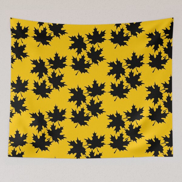 Item preview, Autumn leaves print in Mustard Yellow designed and sold by DemonicGloom.