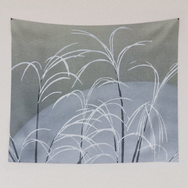 Item preview, Wild Grasses Design in White, Grey and Blue designed and sold by Rozlar.