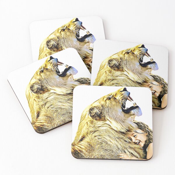 Item preview, Lion and little girl laughing designed and sold by JoysGallery.