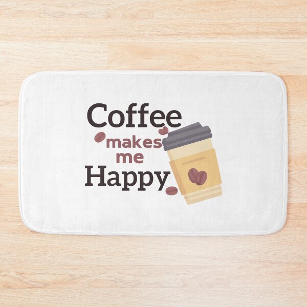Item preview, Trendy Coffee Makes Me Happy - Cute Cup of Coffee Illustration Gift Idea For Coffee Lovers designed and sold by Prince - Bestseller ★★★★★.