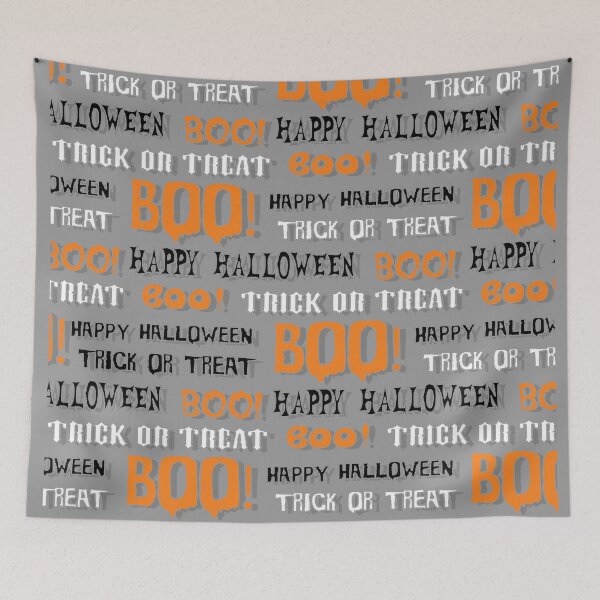 Item preview, Halloween Word Typography Pattern designed and sold by WearWolfDesigns.