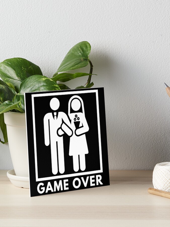 Game Over - Funny Marriage Sticker for Sale by Qkibrat