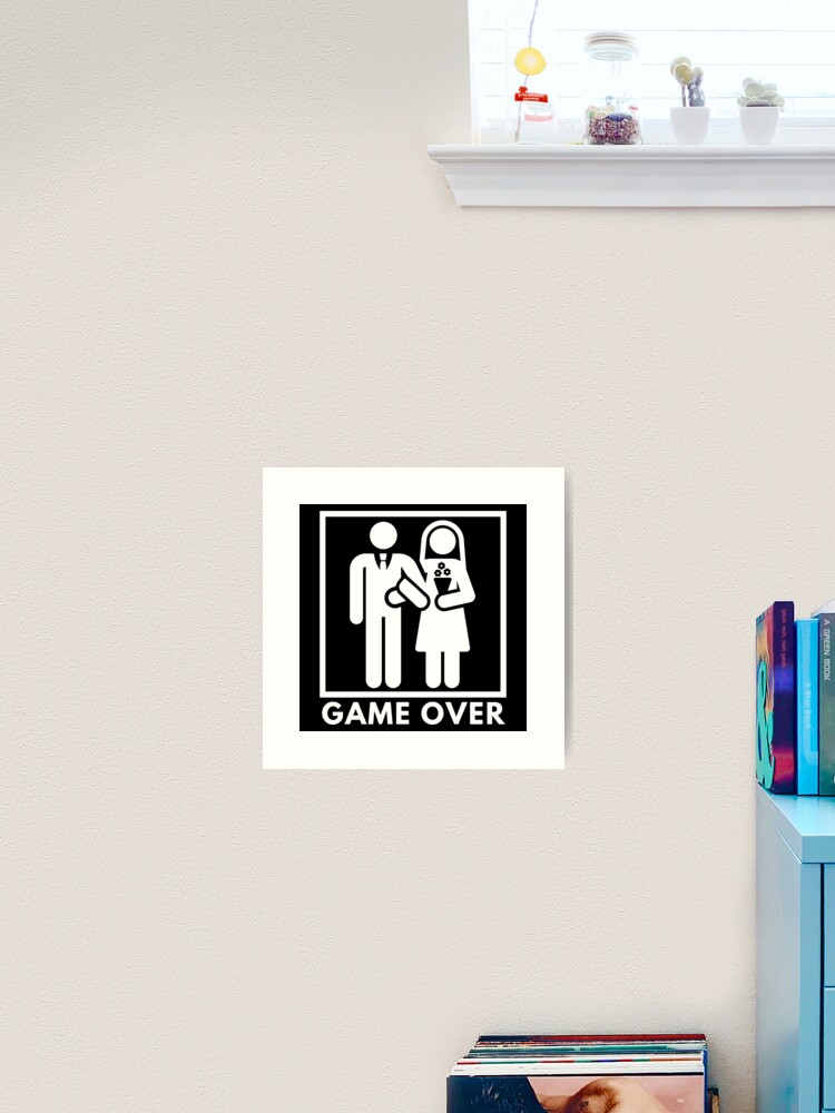 Game Over - Funny Marriage Sticker for Sale by Qkibrat