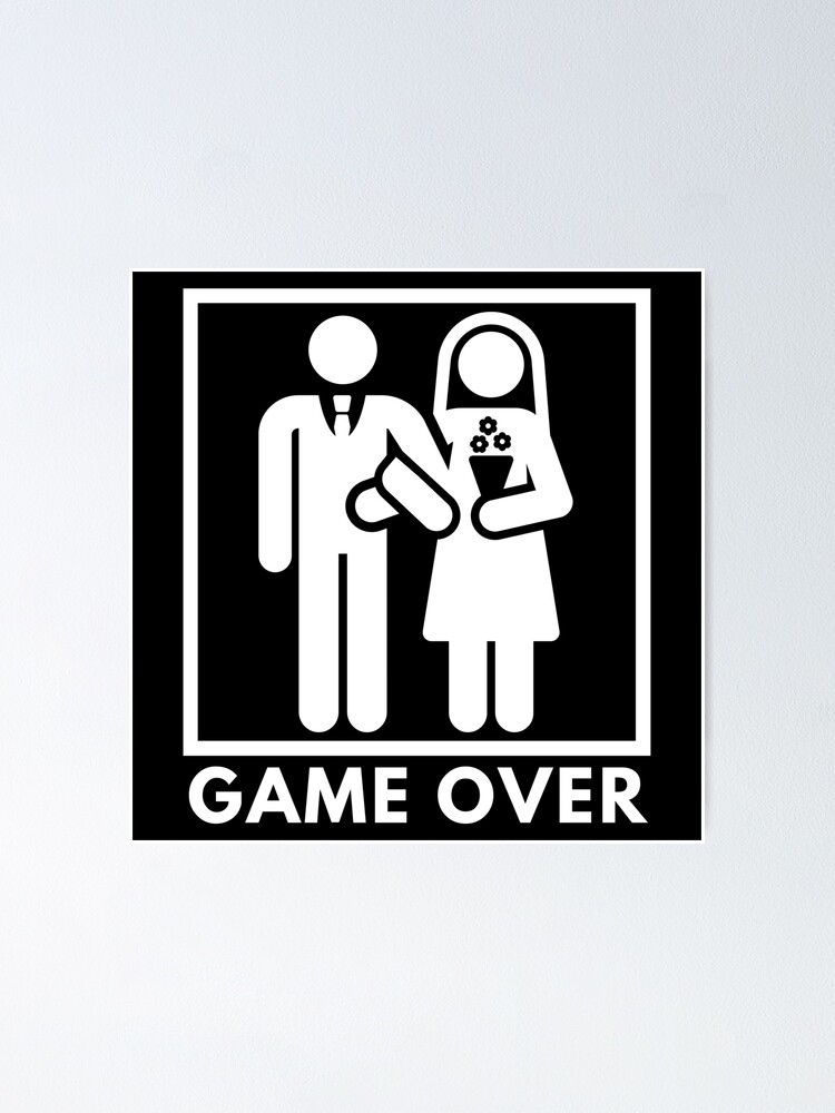 Game Over - Funny Marriage Sticker for Sale by Qkibrat