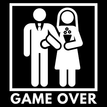 Game Over - Funny Marriage Sticker for Sale by Qkibrat