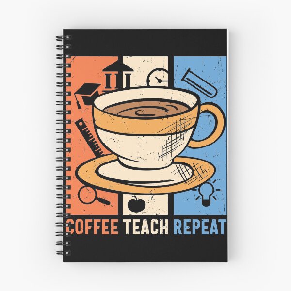 Item preview, Retro Vintage Coffee Teach Repeat - Distressed a Cup of Coffee Illustration  designed and sold by Prince - Bestseller ★★★★★.