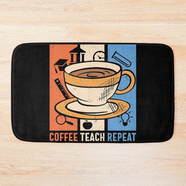 Item preview, Retro Vintage Coffee Teach Repeat - Distressed a Cup of Coffee Illustration  designed and sold by Prince - Bestseller ★★★★★.