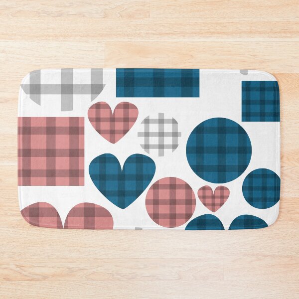 Item preview, COUNTRY simple classic GINGHAM CHECK Hearts Circles Squares  designed and sold by super_shimizu.