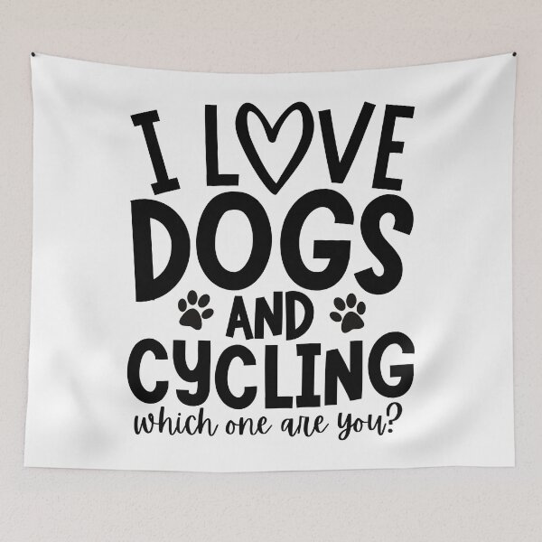 Item preview, I love dogs and cycling. Which one are you? designed and sold by TheGreenGoat.