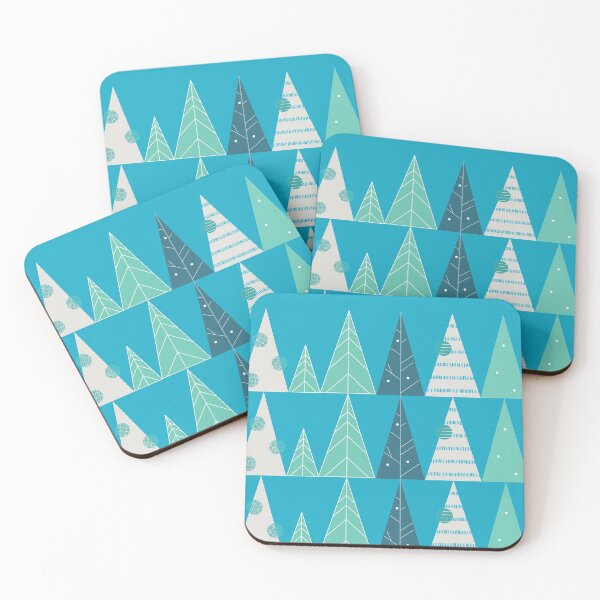 Item preview, Blue Christmas Trees (Blue) designed and sold by whereisOlga_.